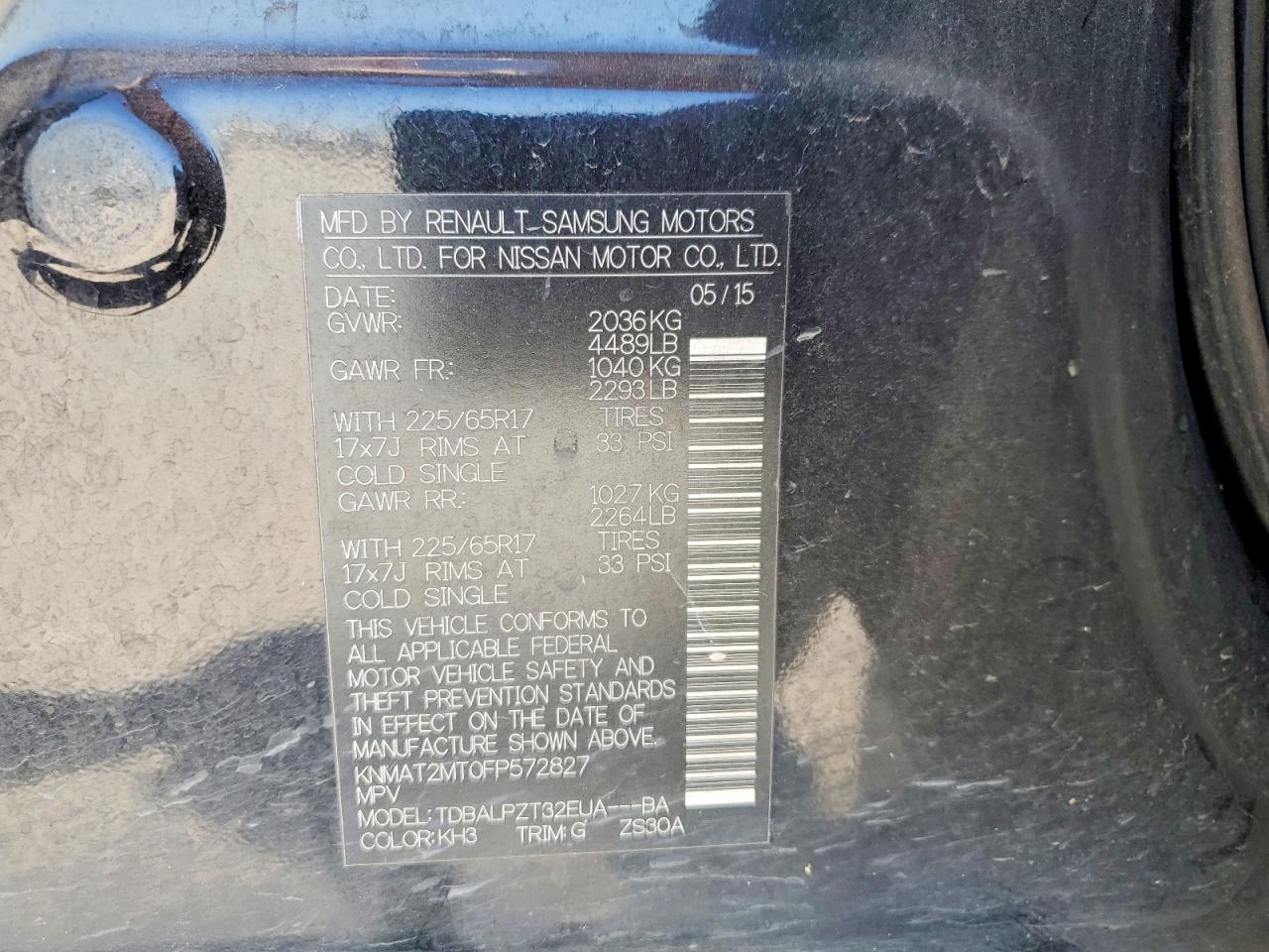 NISSAN ROGUE 2015 — 14