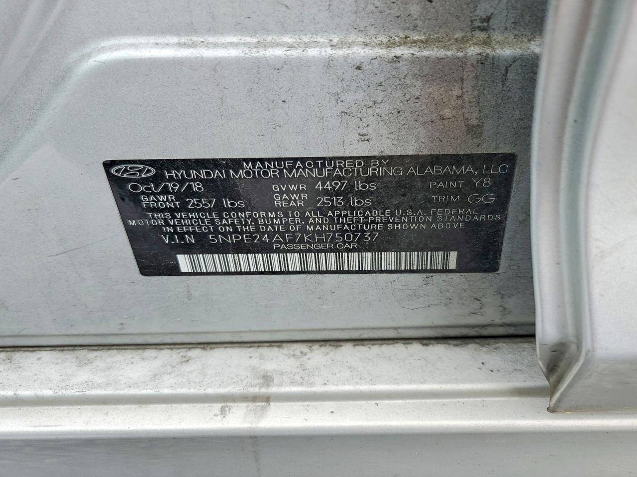 HYUNDAI SONATA 2019 — 13