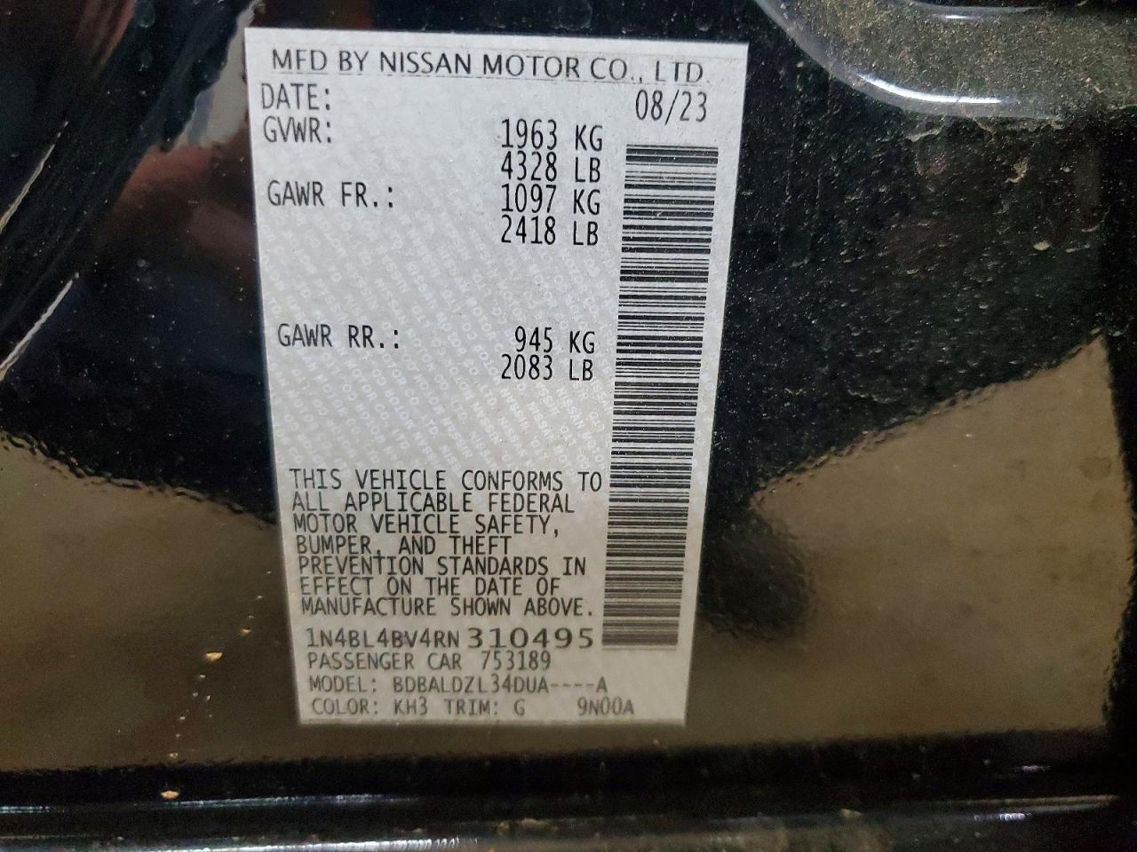 NISSAN ALTIMA 2024 — 13