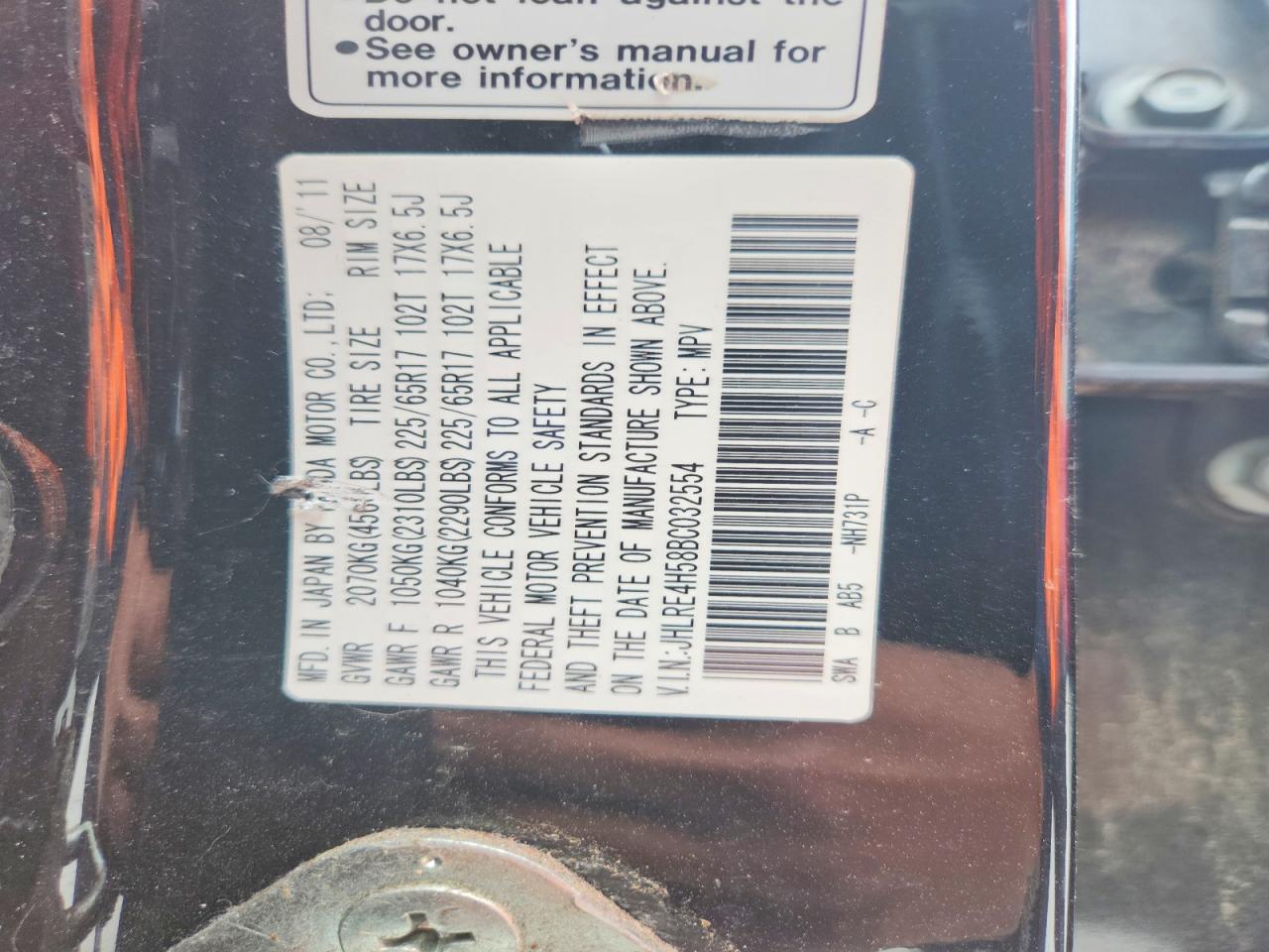 HONDA CR-V 2011 — 14