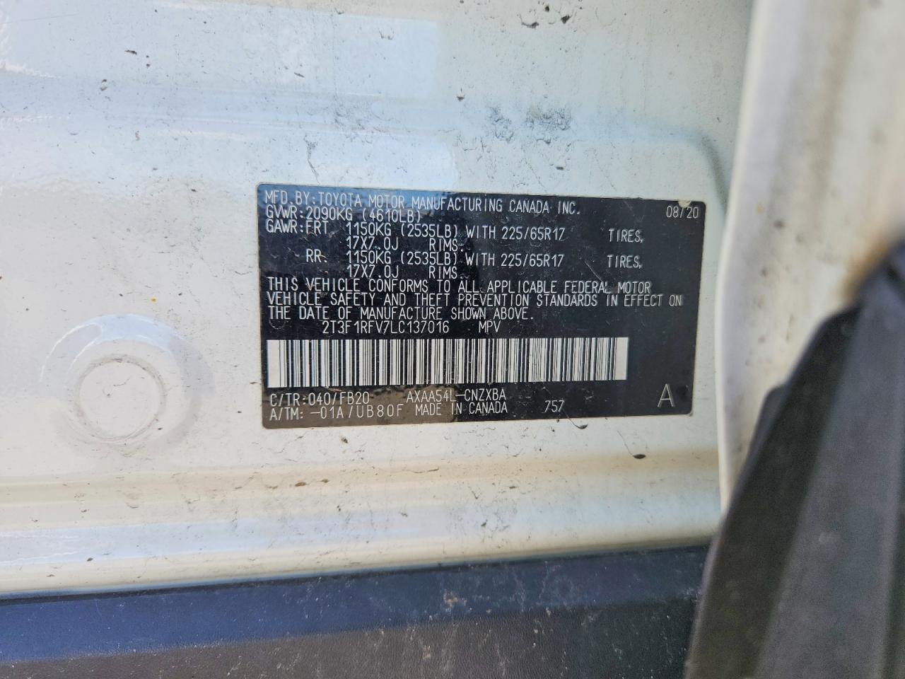 TOYOTA RAV4 2020 — 14