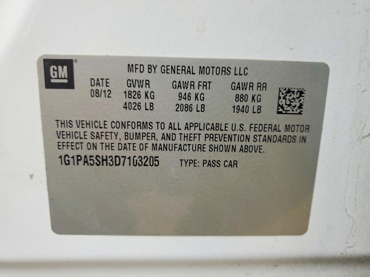 CHEVROLET CRUZE 2013 — 13
