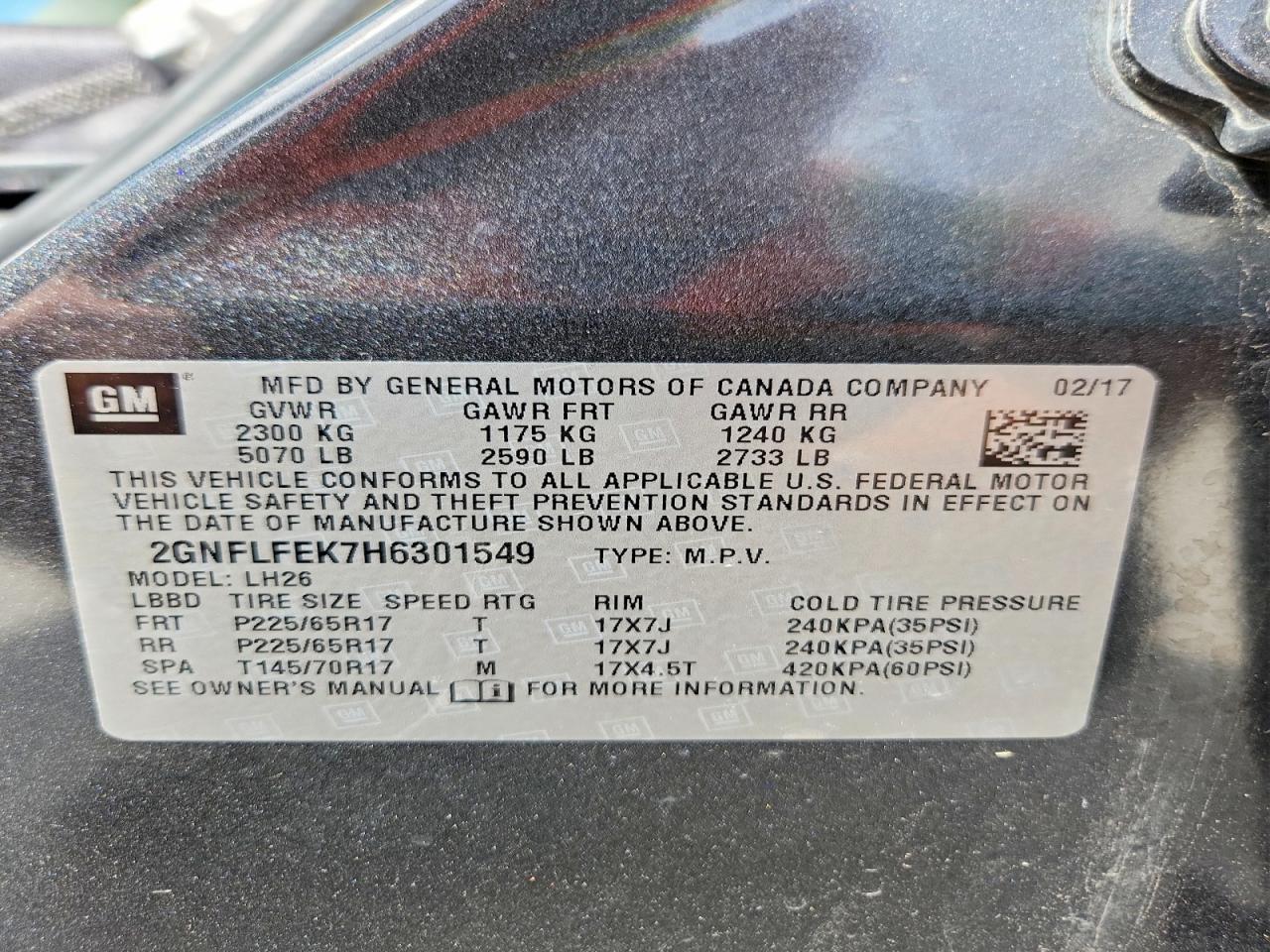 CHEVROLET EQUINOX 2017 — 14