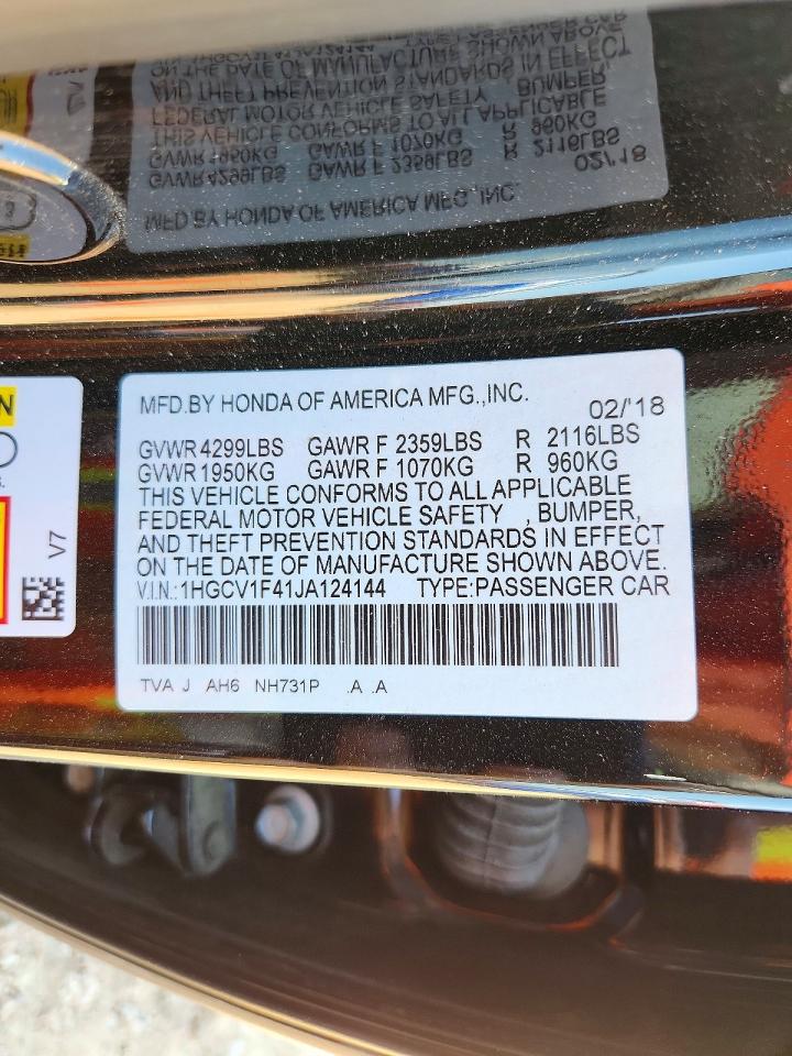 HONDA ACCORD 2018 — 13