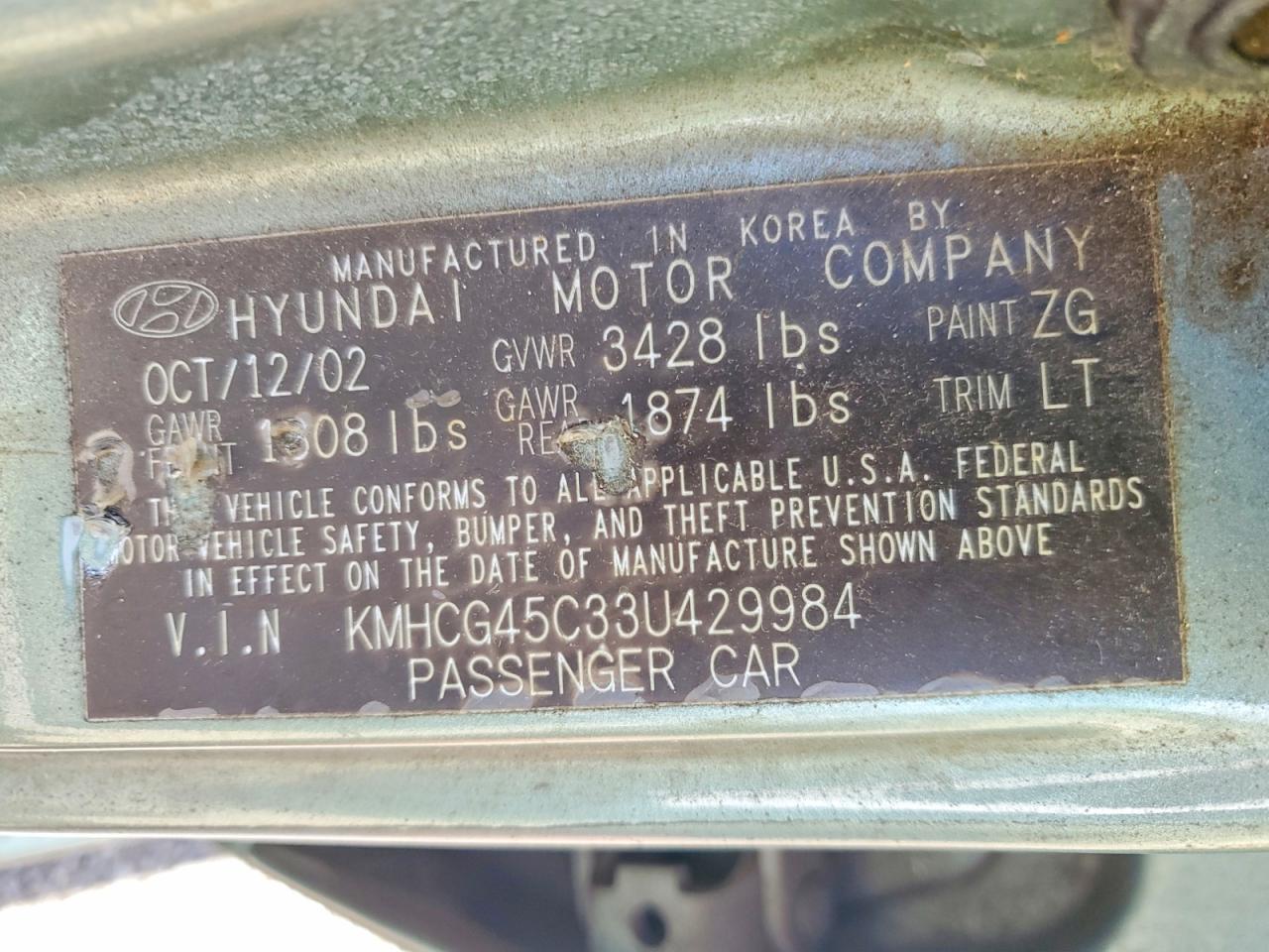 HYUNDAI ACCENT 2003 — 13