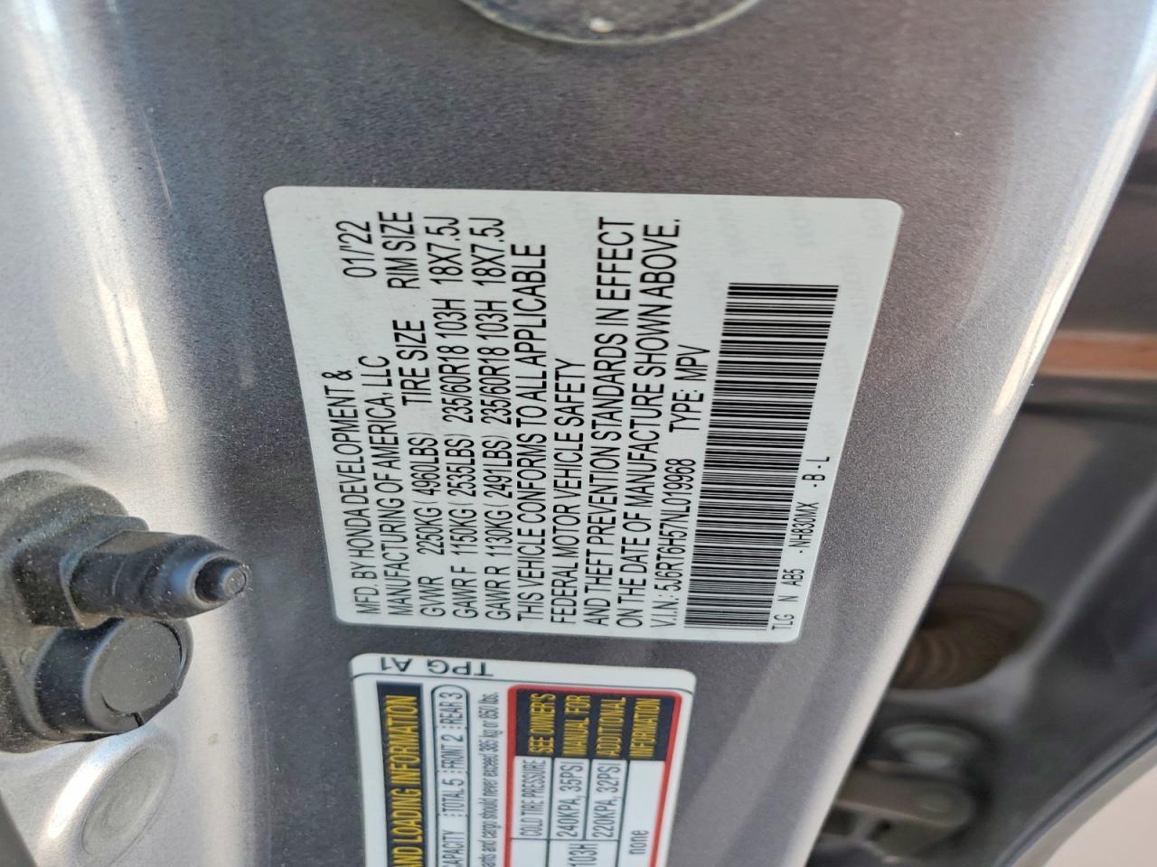HONDA CR-V 2022 — 14