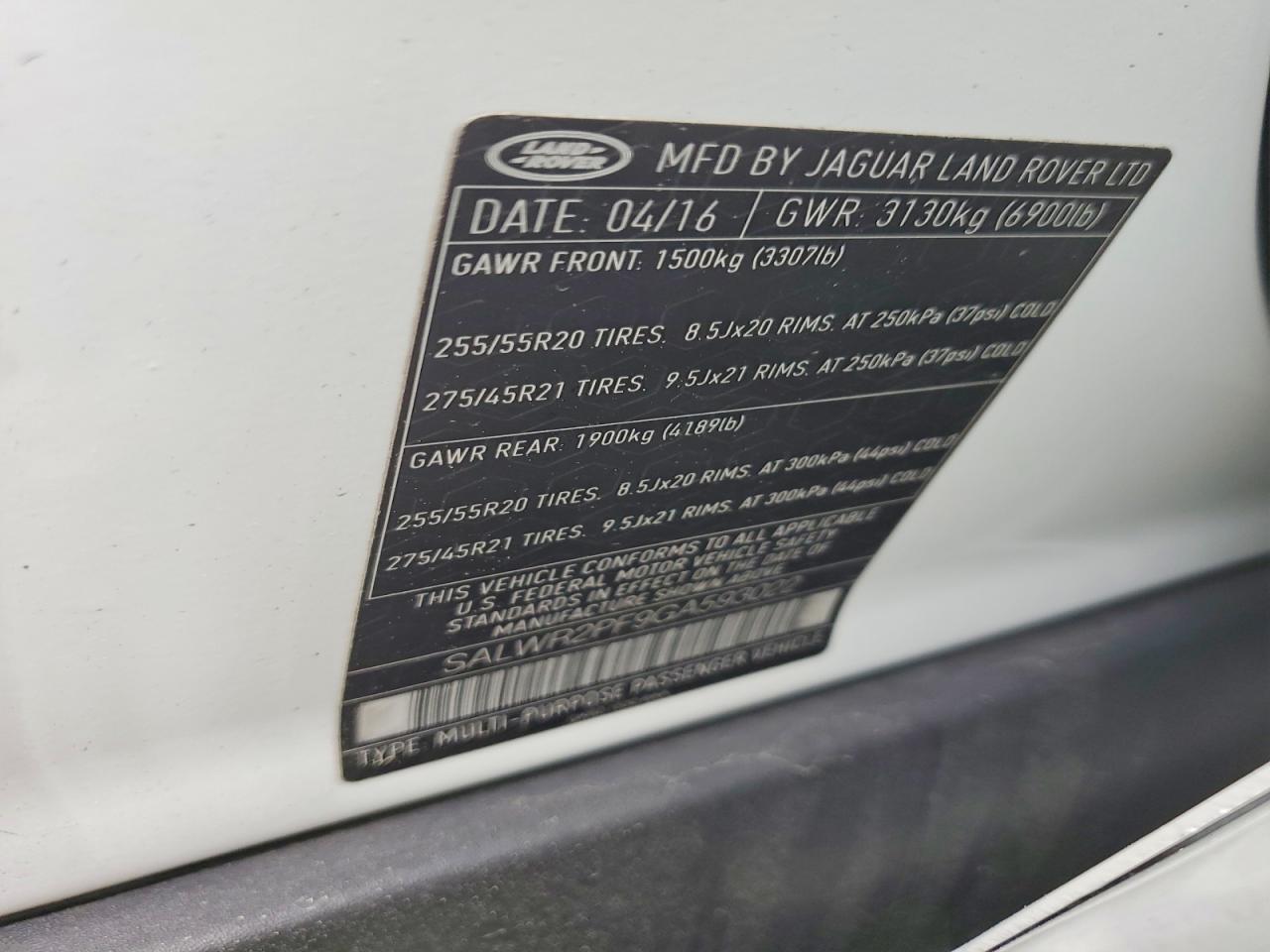 LAND ROVER RANGE ROVER SPORT 2016 — 14