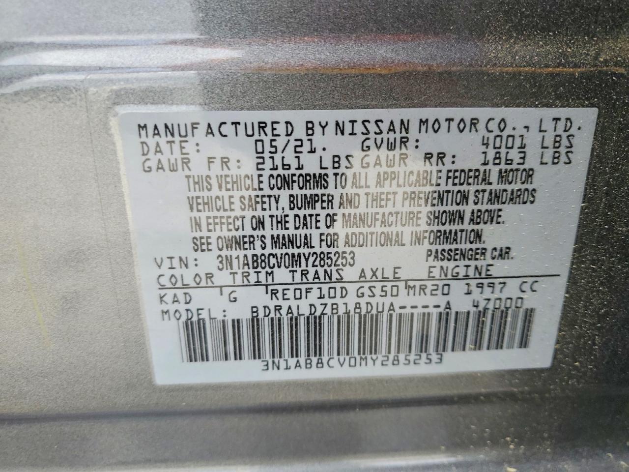 NISSAN SENTRA 2021 — 13