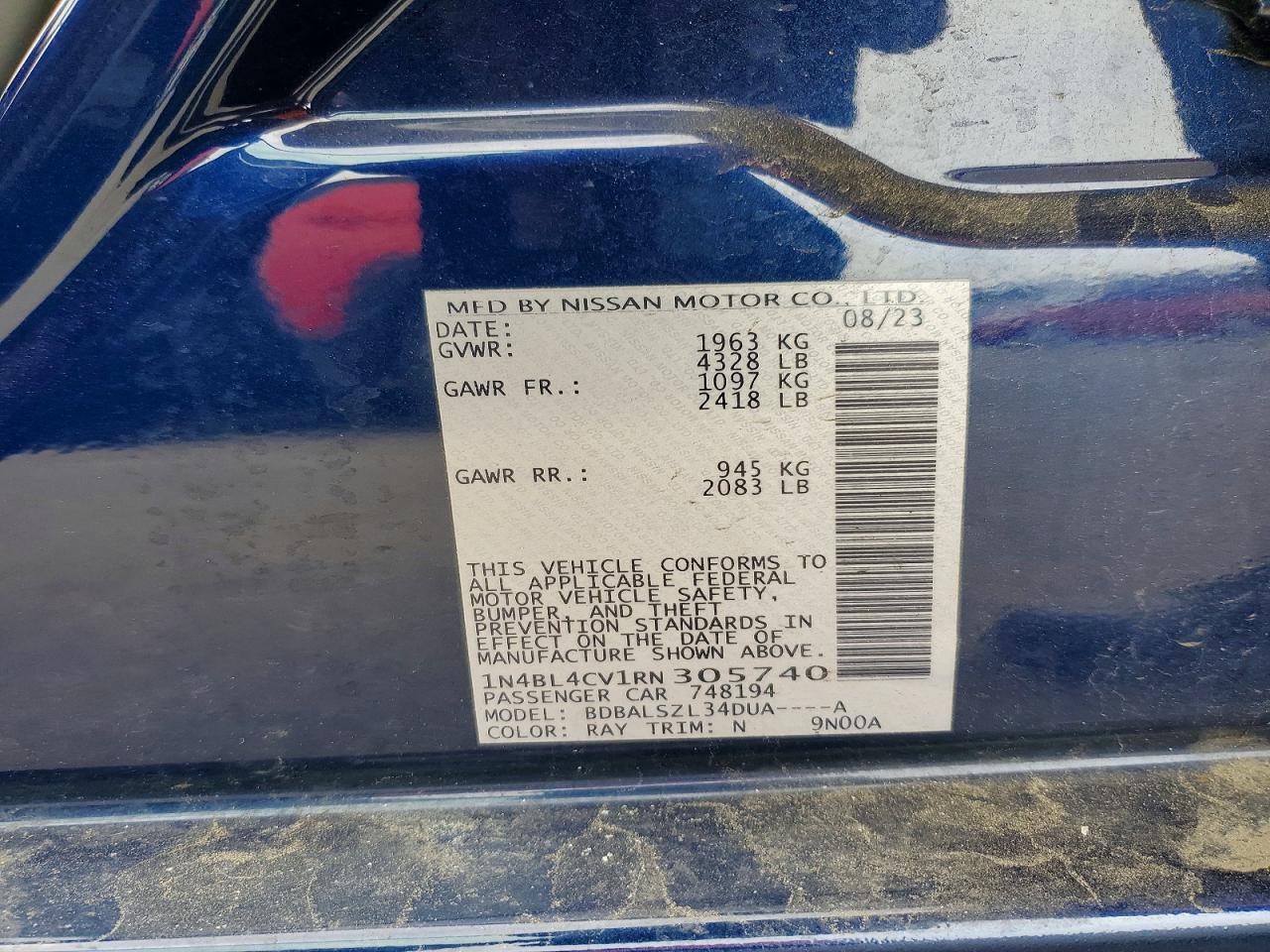 NISSAN ALTIMA 2024 — 14