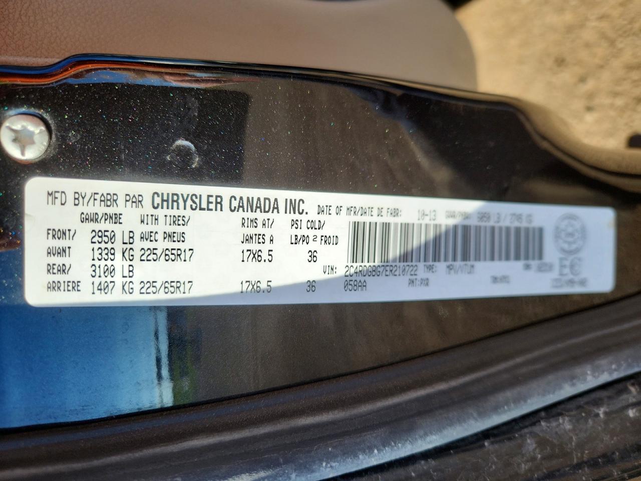 DODGE GRAND CARAVAN 2014 — 14