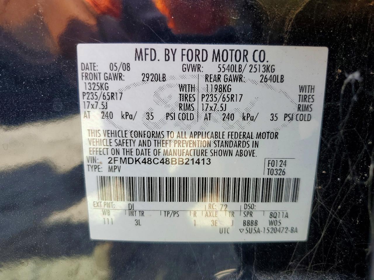 FORD EDGE 2008 — 15