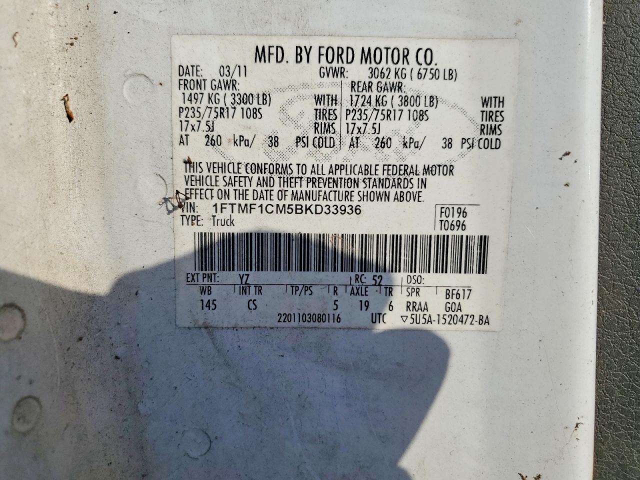 FORD F150 2011 — 13