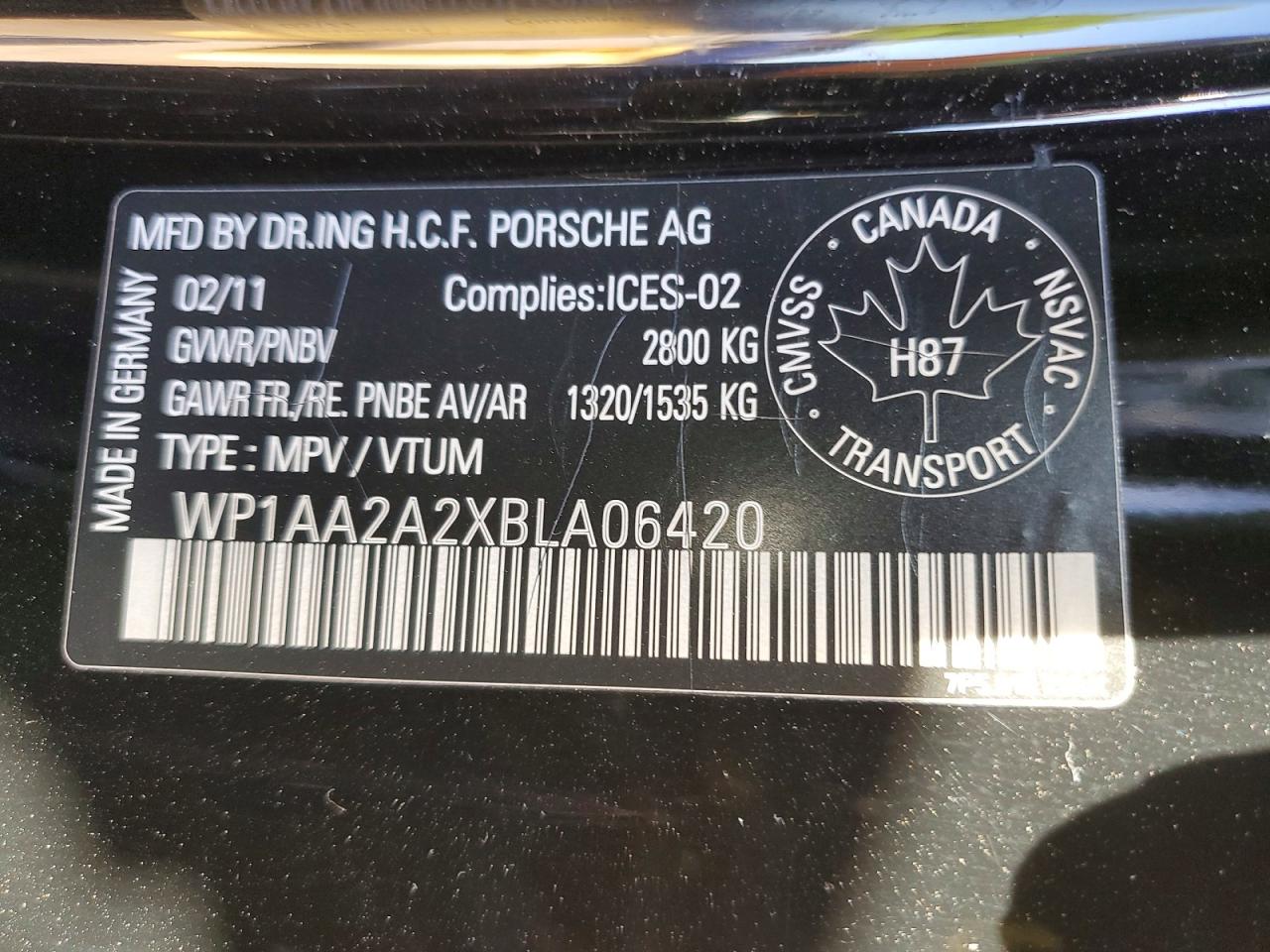 PORSCHE CAYENNE 2011 — 15