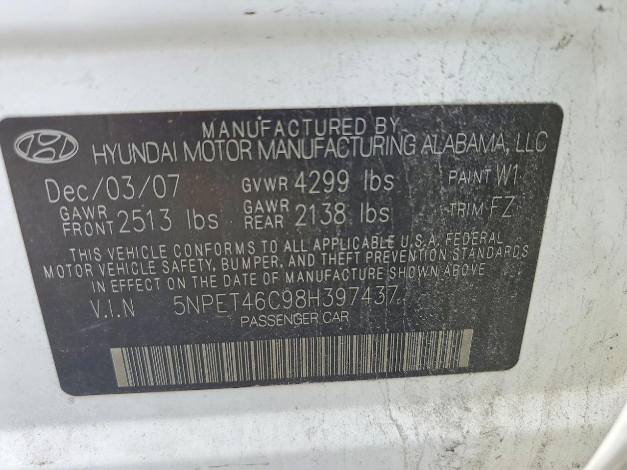 HYUNDAI SONATA 2008 — 13