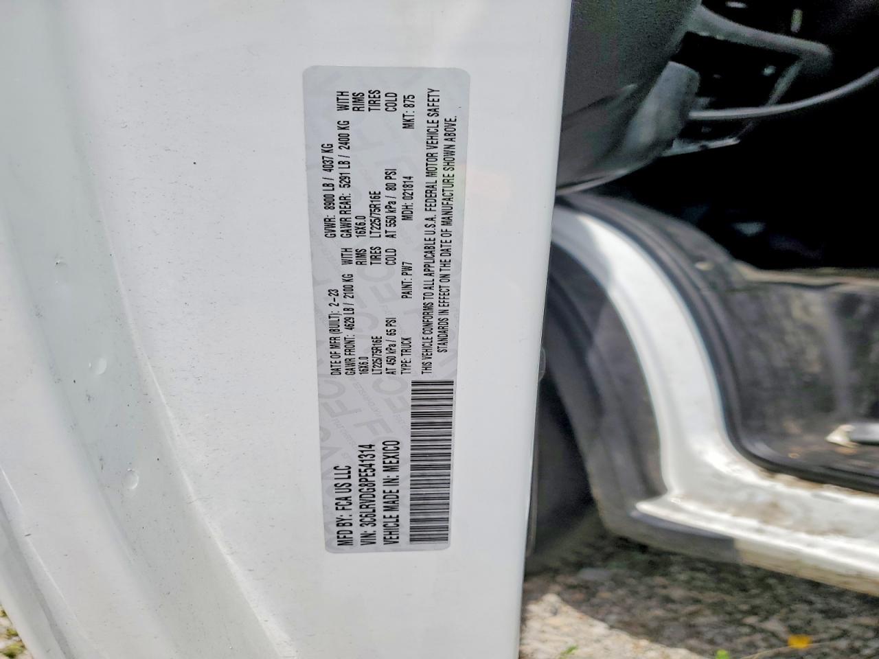 RAM PROMASTER 2500 2023 — 13