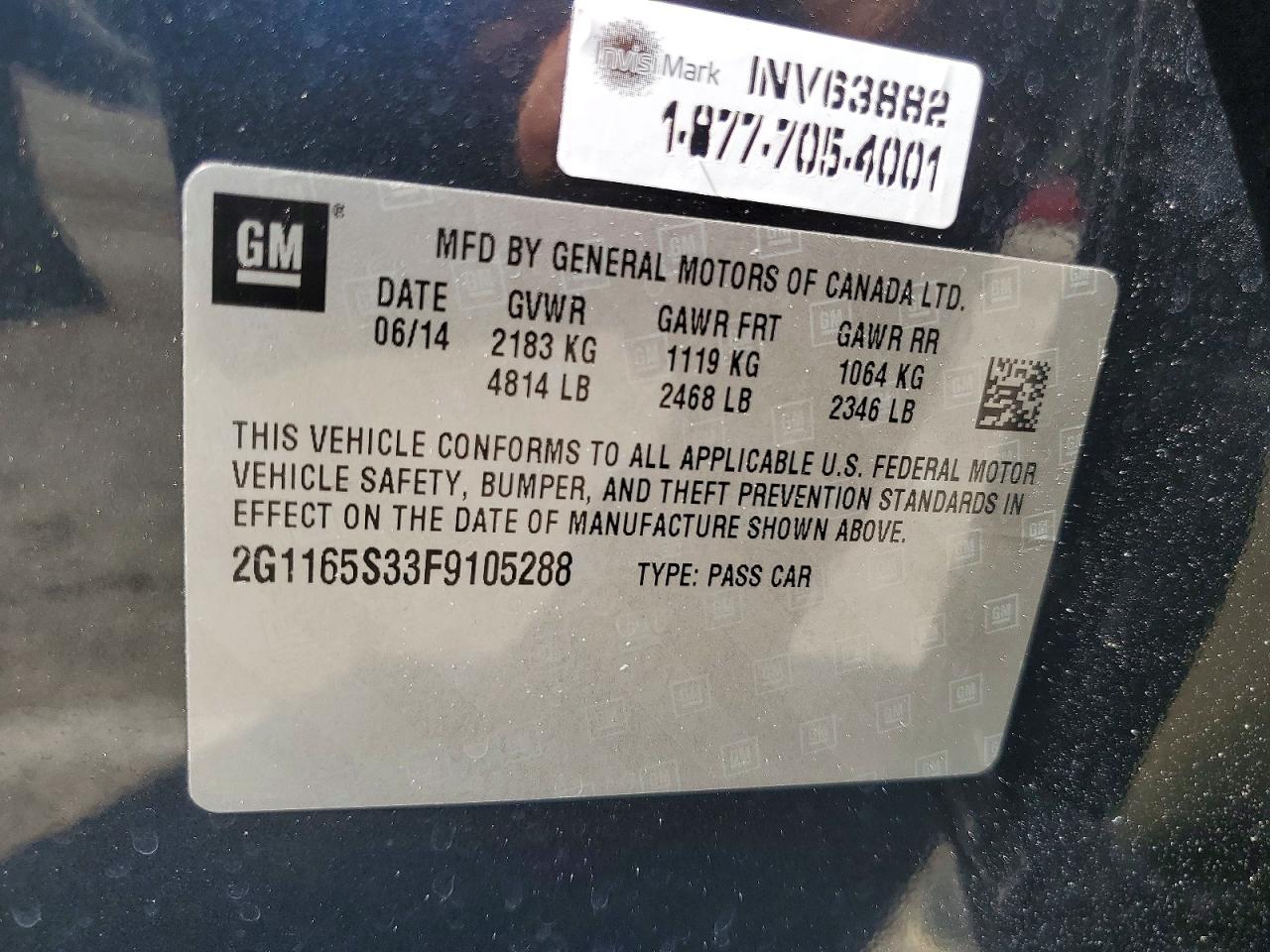 CHEVROLET IMPALA 2015 — 13