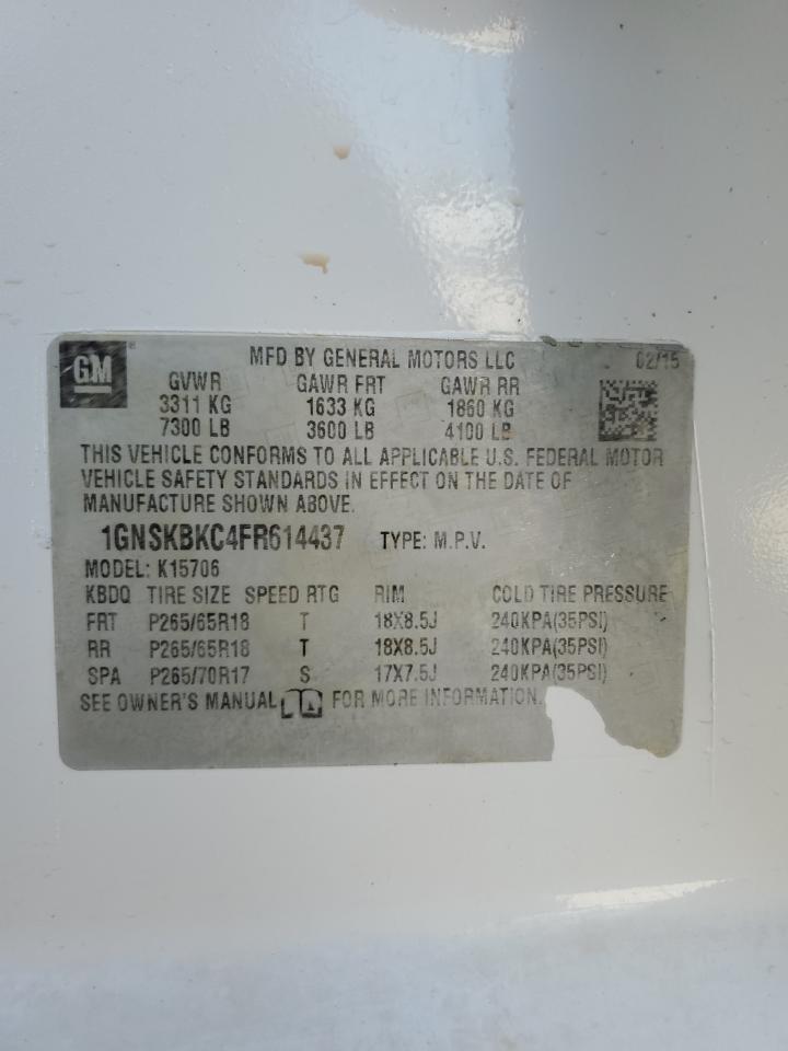 CHEV TAHOE 2015 — 15