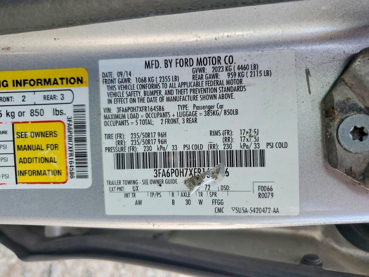 FORD FUSION 2015 — 13