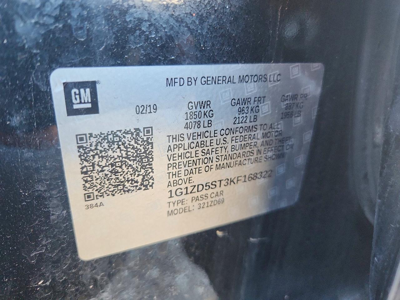 CHEVROLET MALIBU 2019 — 13