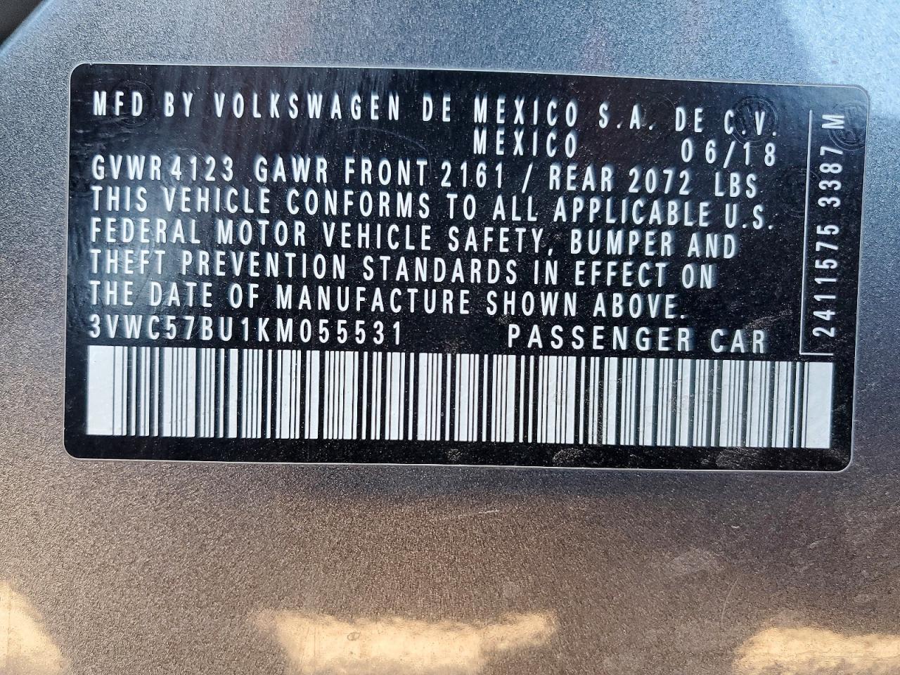 VOLKSWAGEN JETTA 2019 — 13