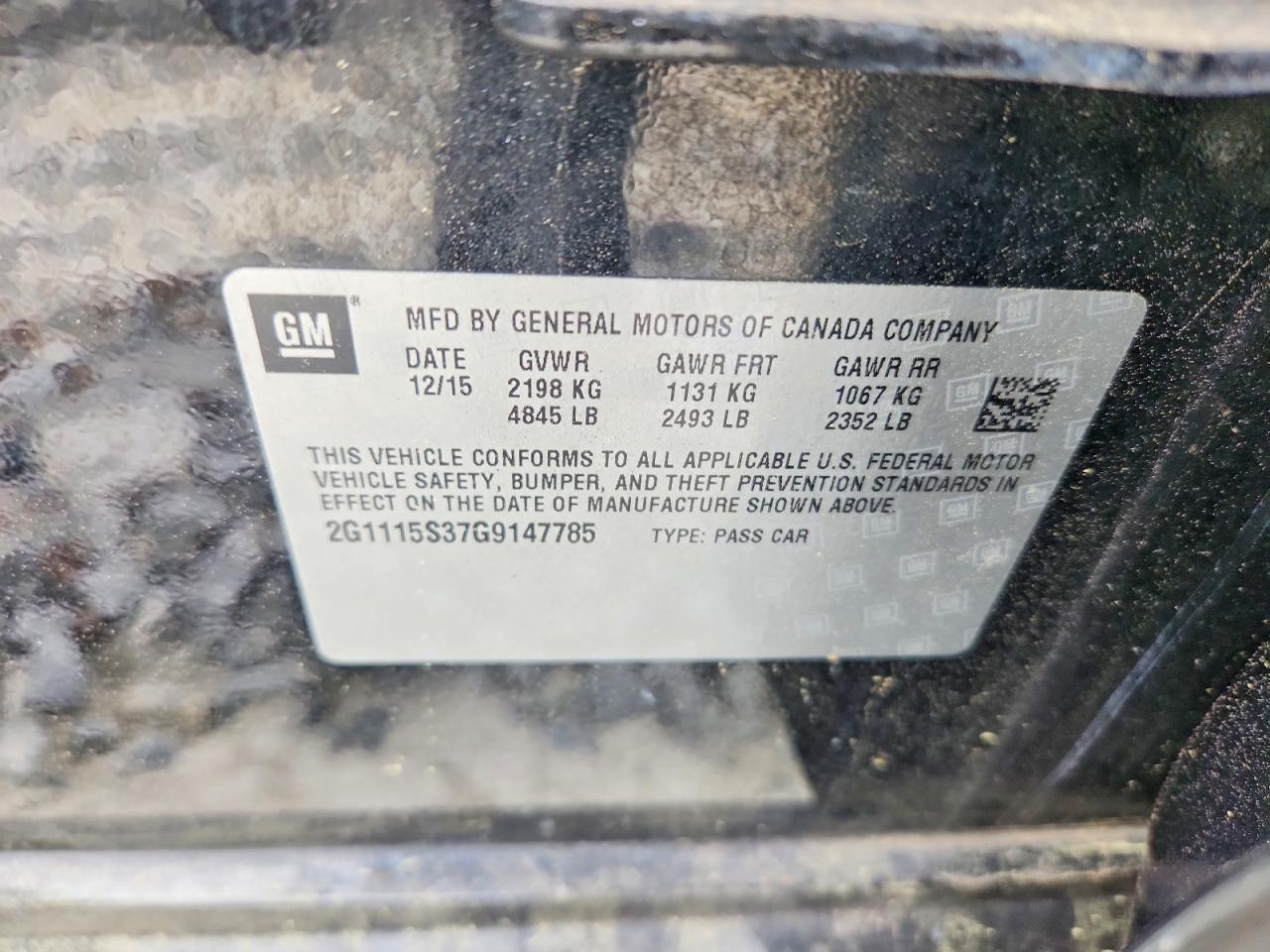 CHEVROLET IMPALA 2016 — 13
