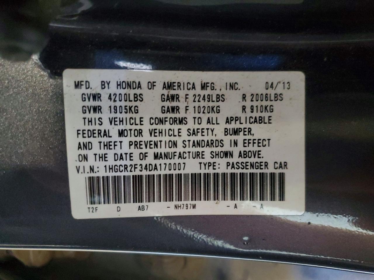 HONDA ACCORD 2013 — 13