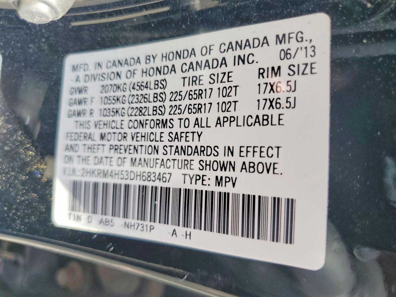 HONDA CR-V 2013 — 13