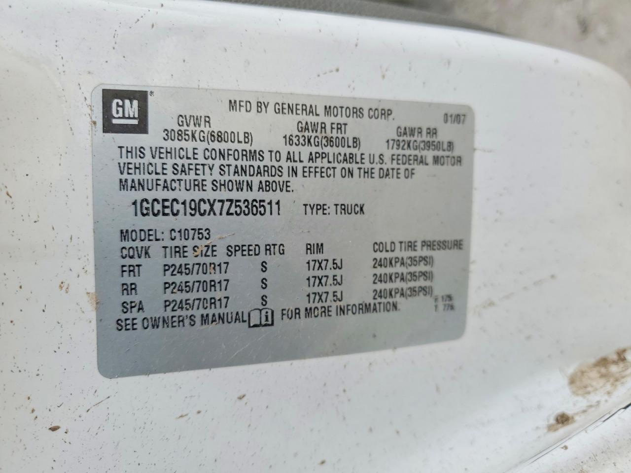 CHEVROLET SILVERADO 2007 — 13