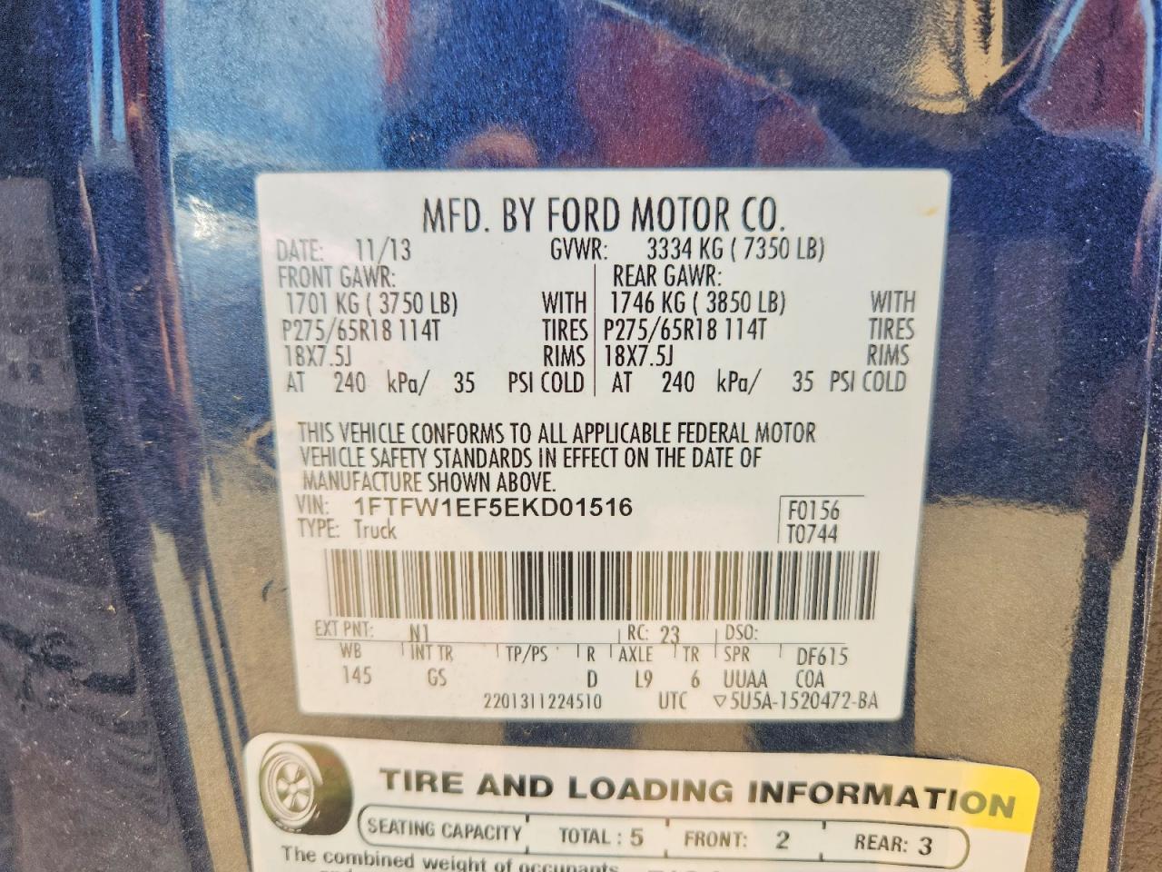 FORD F150 2014 — 13