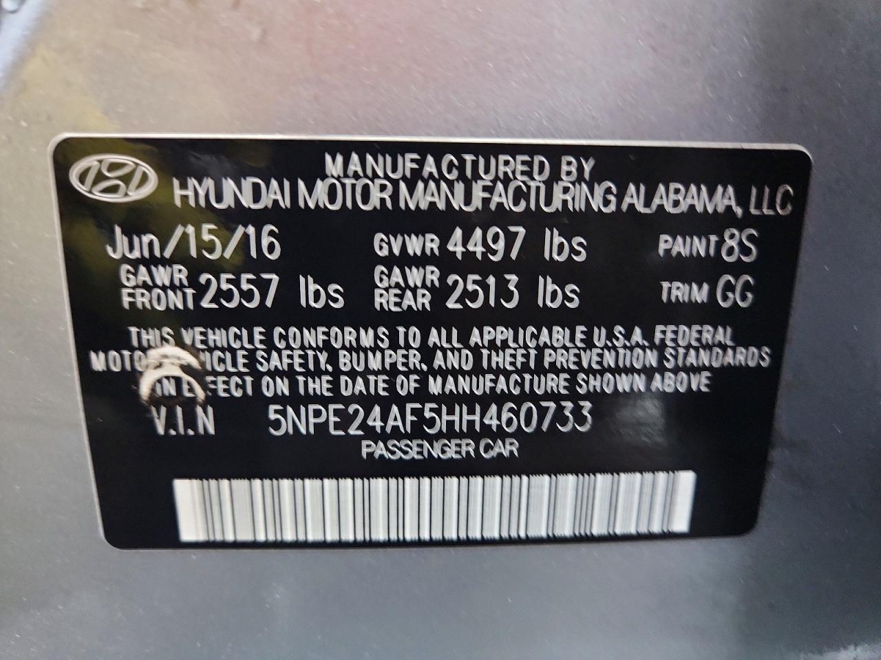 HYUNDAI SONATA 2017 — 14