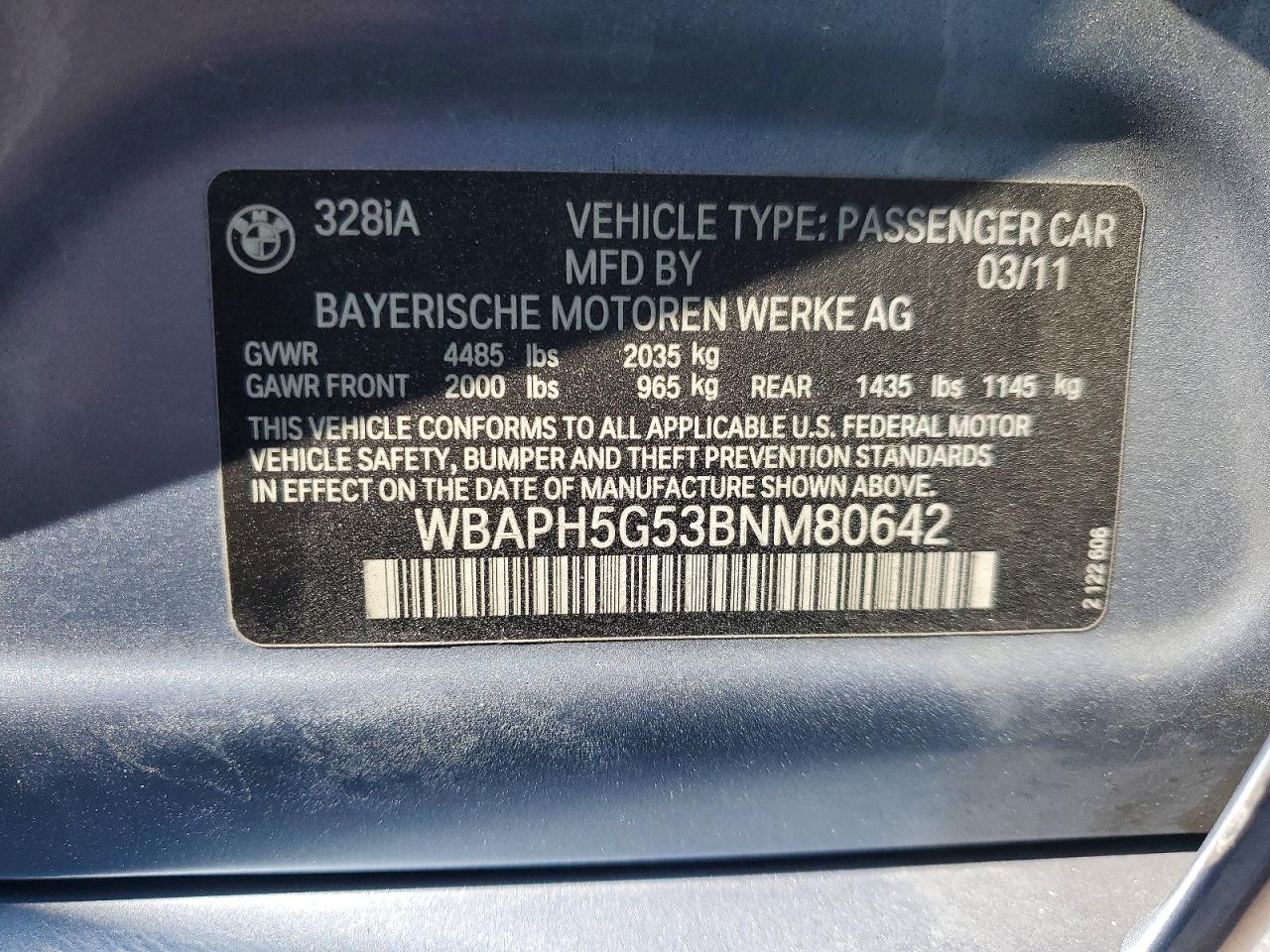 BMW 328 2011 — 13