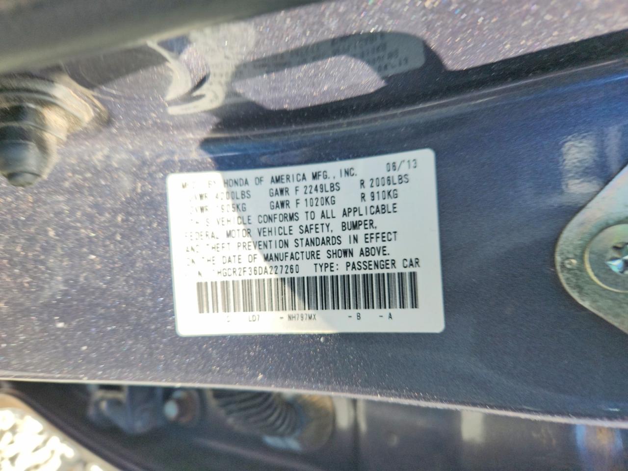 HONDA ACCORD 2013 — 14