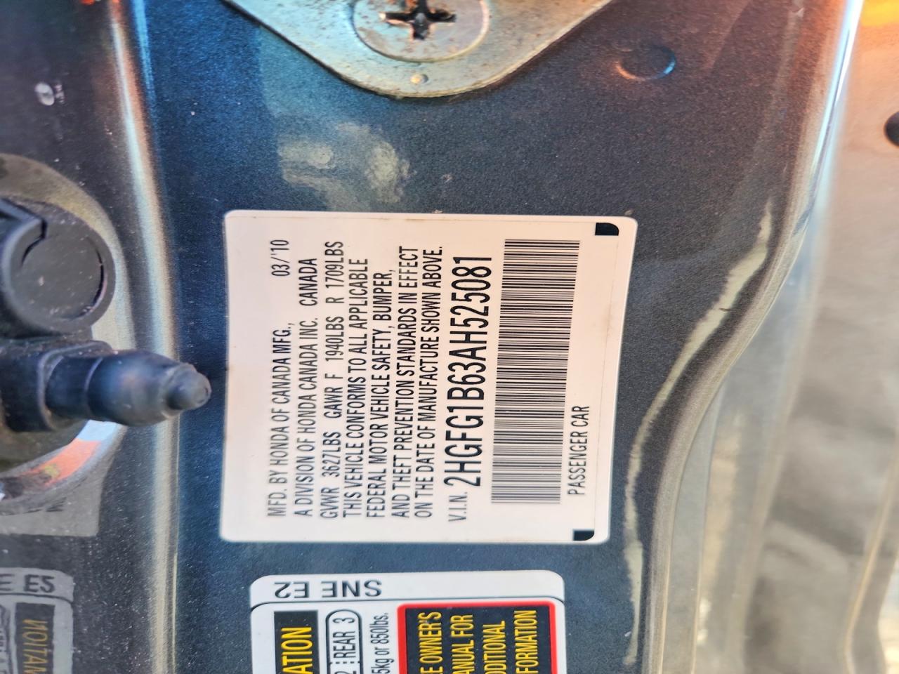 HONDA CIVIC 2010 — 13
