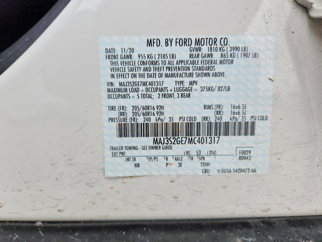 FORD ECOSPORT 2021 — 14