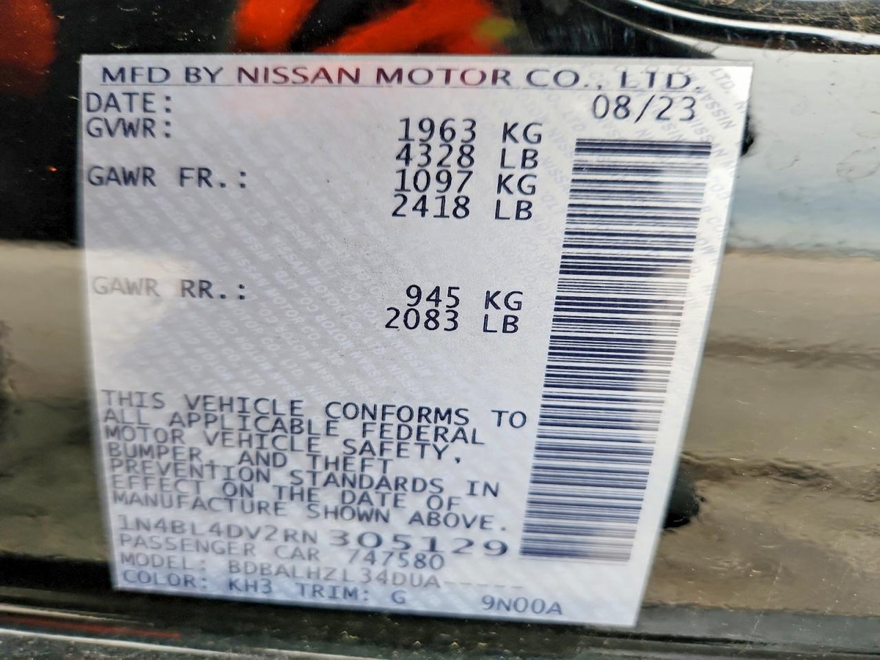 NISSAN ALTIMA 2024 — 14