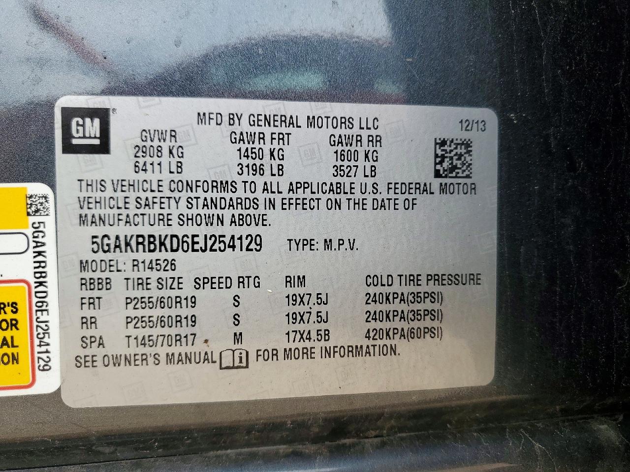 BUICK ENCLAVE 2014 — 14