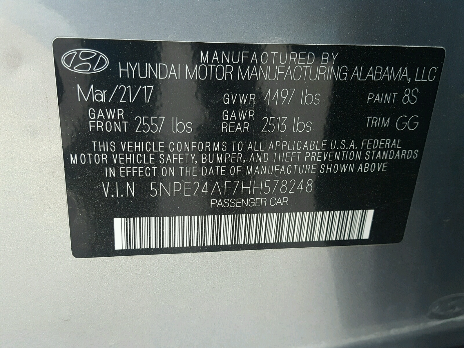 HYUNDAI SONATA 2017 — 10