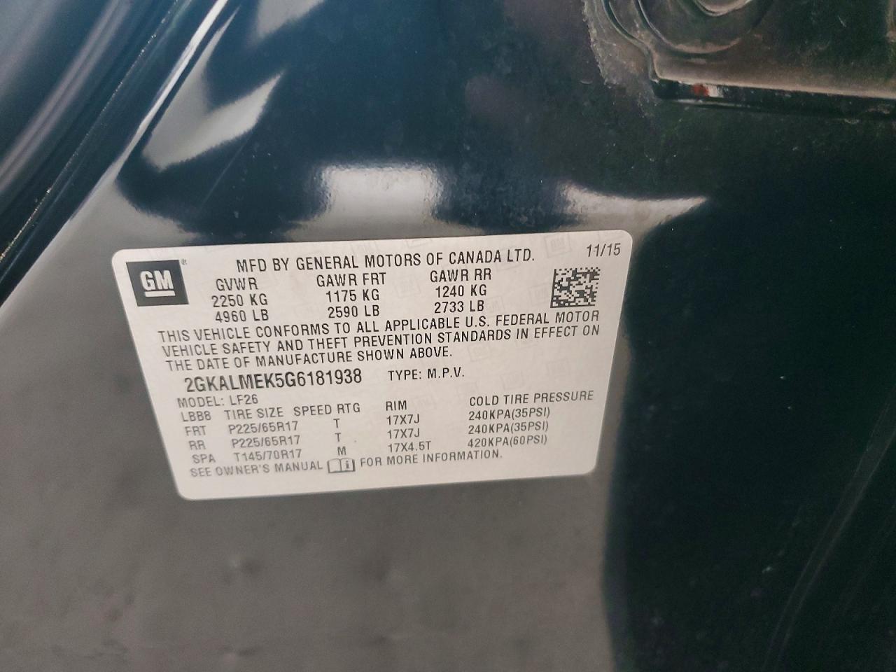 GMC TERRAIN 2016 — 14