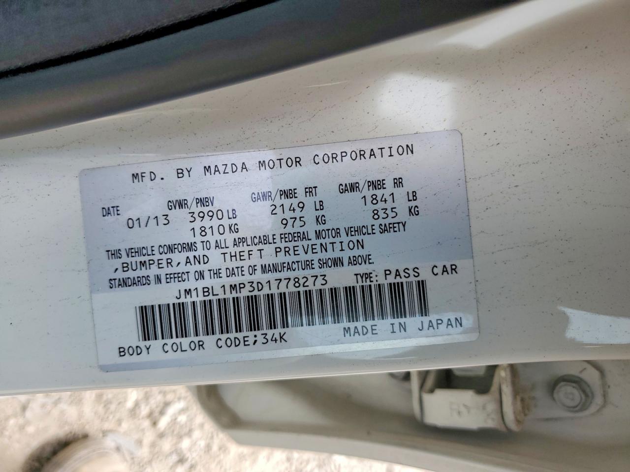 MAZDA 3 2013 — 14
