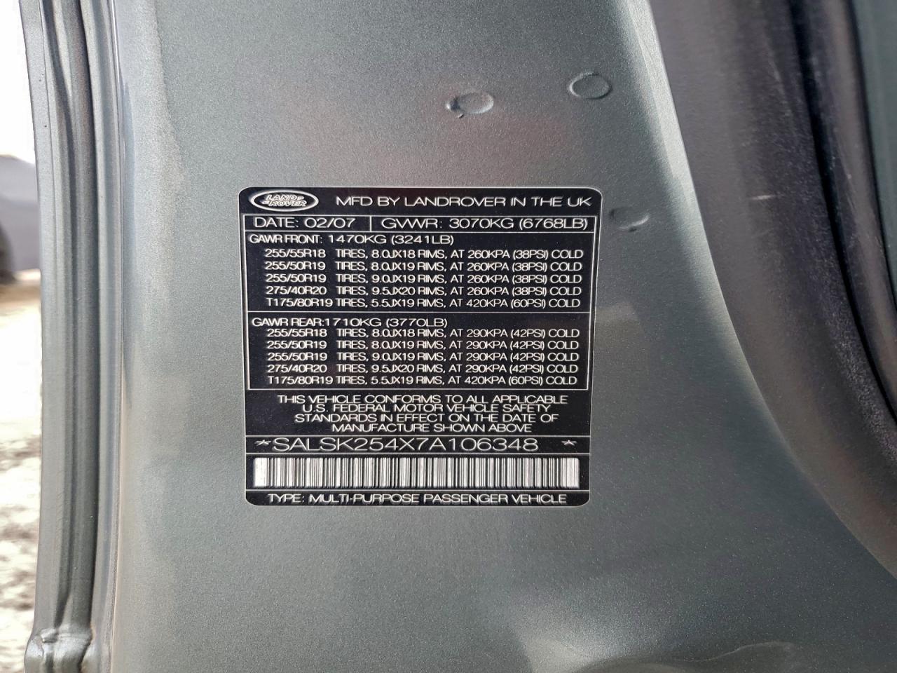 LAND ROVER RANGE ROVER SPORT 2007 — 14