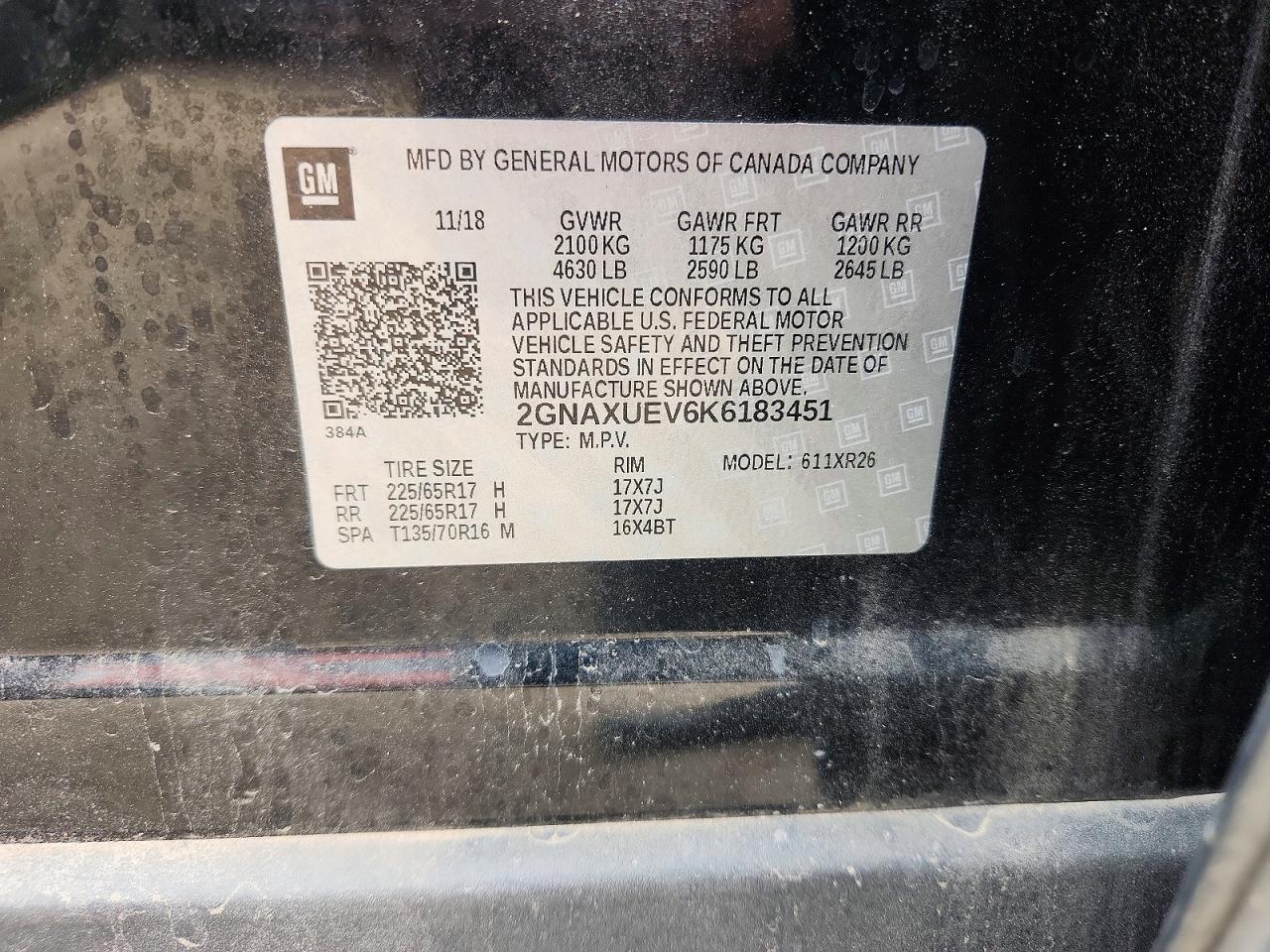 CHEVROLET EQUINOX 2019 — 14