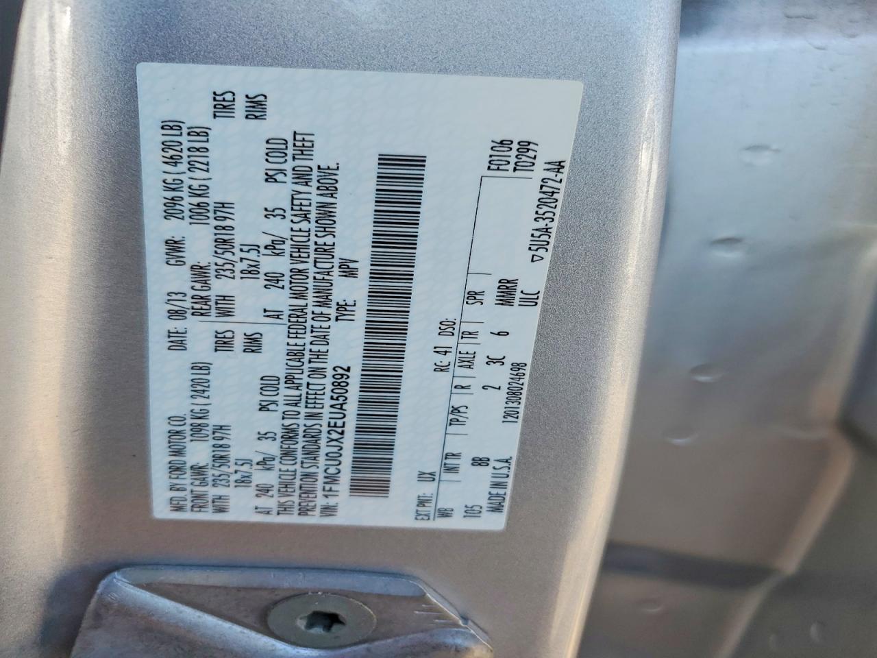 FORD ESCAPE 2014 — 13