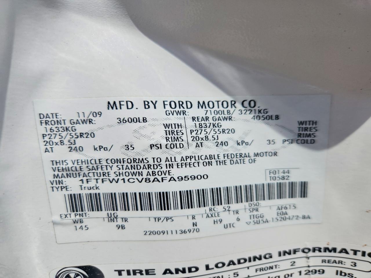 FORD F150 2010 — 13