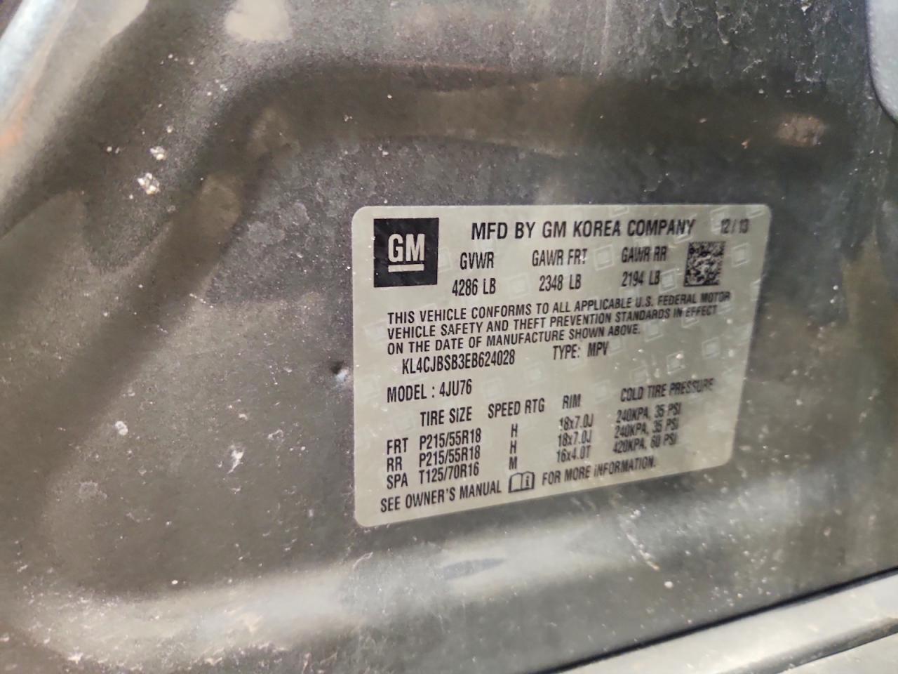 BUICK ENCORE 2014 — 15