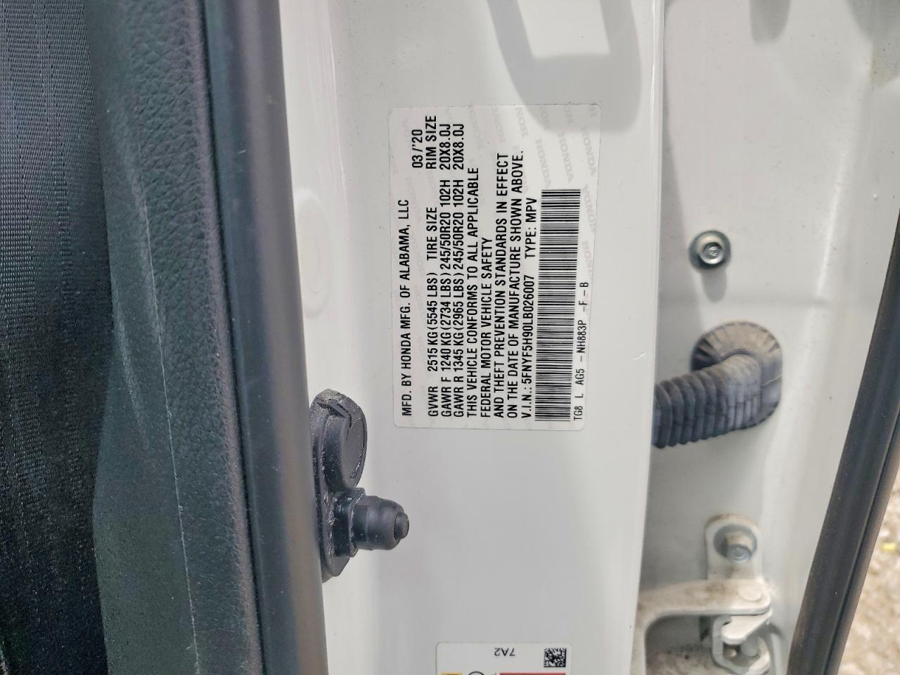 HONDA PILOT 2020 — 14