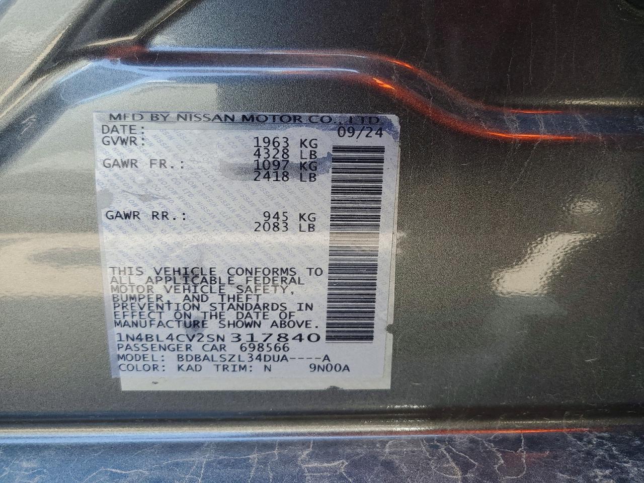 NISSAN ALTIMA 2025 — 13
