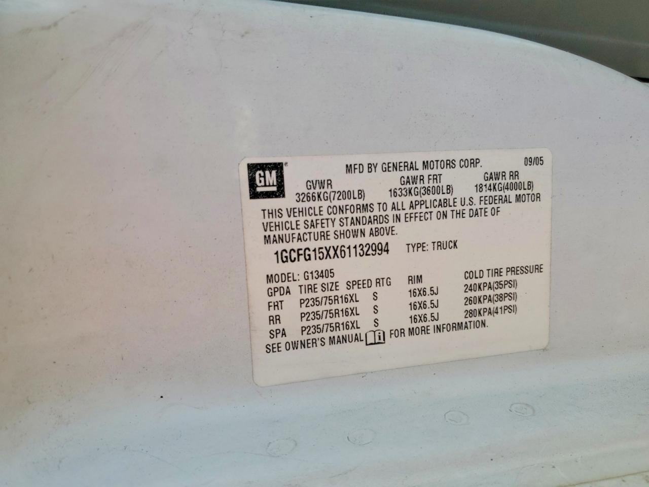 CHEVROLET EXPRESS G1500 2006 — 14