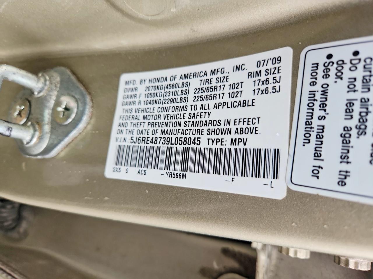 HONDA CR-V 2009 — 14