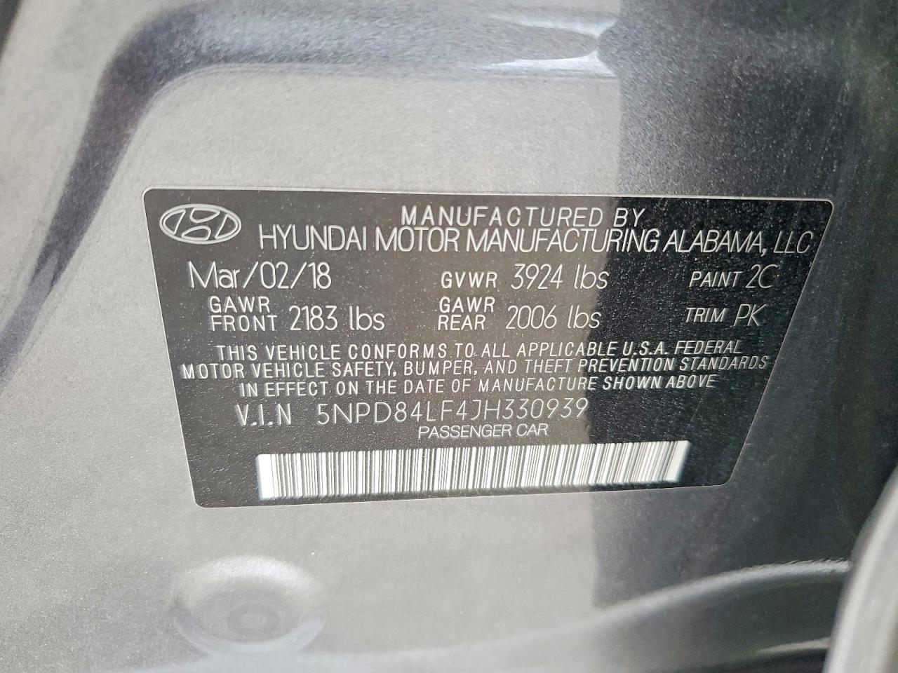 HYUNDAI ELANTRA 2018 — 12