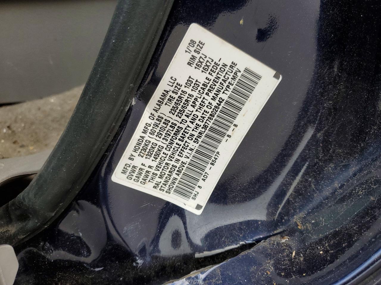 HONDA ODYSSEY 2008 — 14